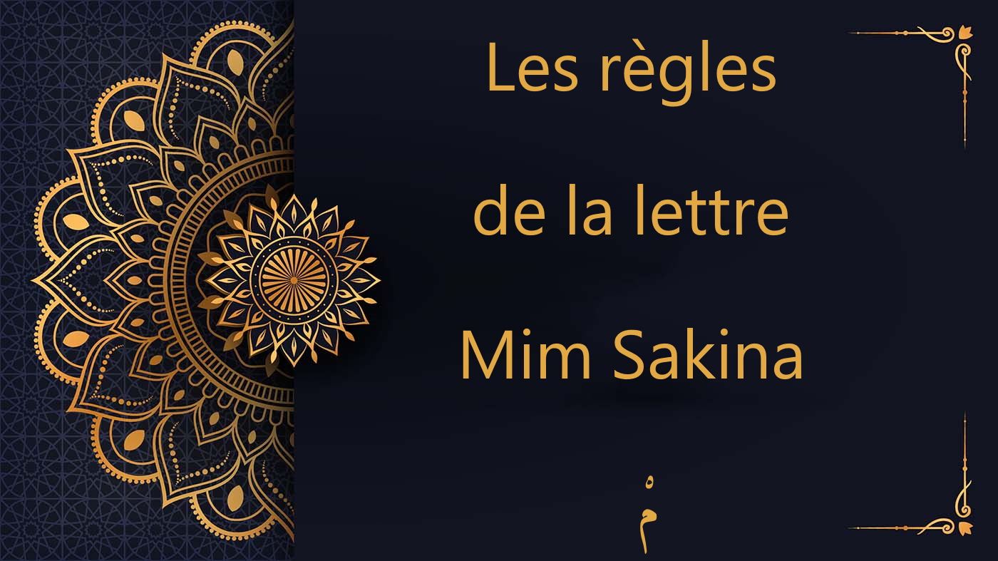 Les règles de la lettre Mim Sakina - مْ - cours d'arabe gratuit