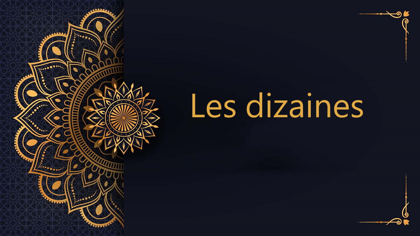 les dizaines en arabe - cours d'arabe gratuit