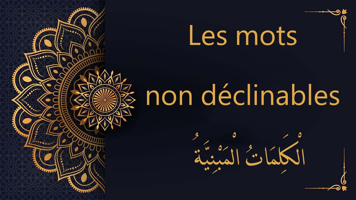 Les mots non déclinables - cours d'arabe gratuit